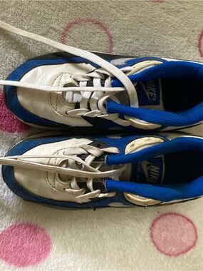 Nike Kids Blue and White Lace-Up Sneakers